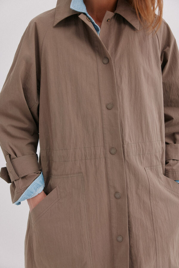 Hoss Intropia Dalia. Chaqueta midi Marron oscuro