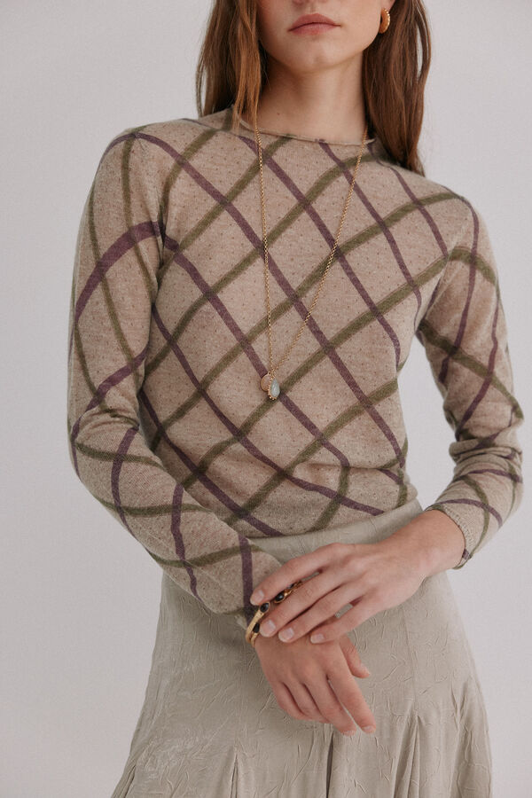 Hoss Intropia Nora. Top estampado Verde