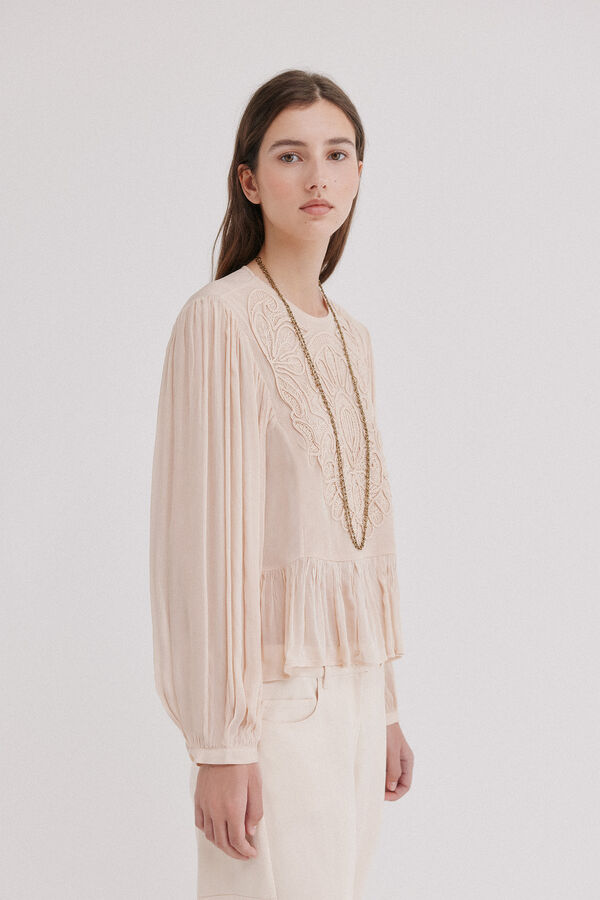 Hoss Intropia Ciane. Blusa rom&aacute;ntica Marfil