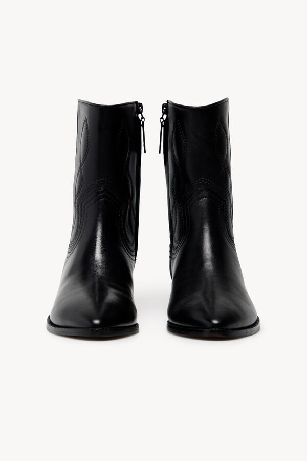 Hoss Intropia Maitane. Botines de piel Negro