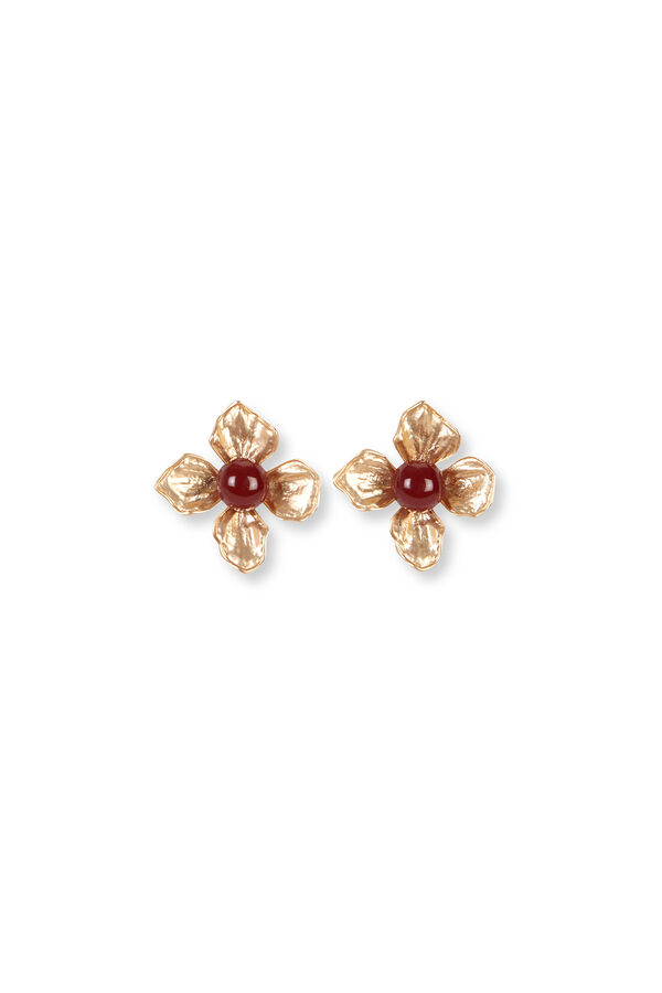 Hoss Intropia Lourdes. Brincos flor Dourado