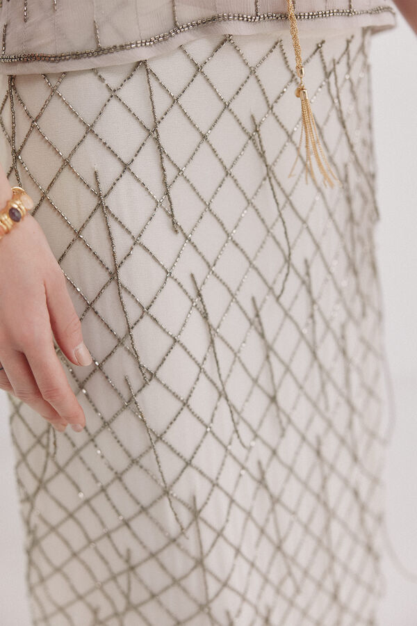 Hoss Intropia Ren&eacute;e. Saia bordada Branco