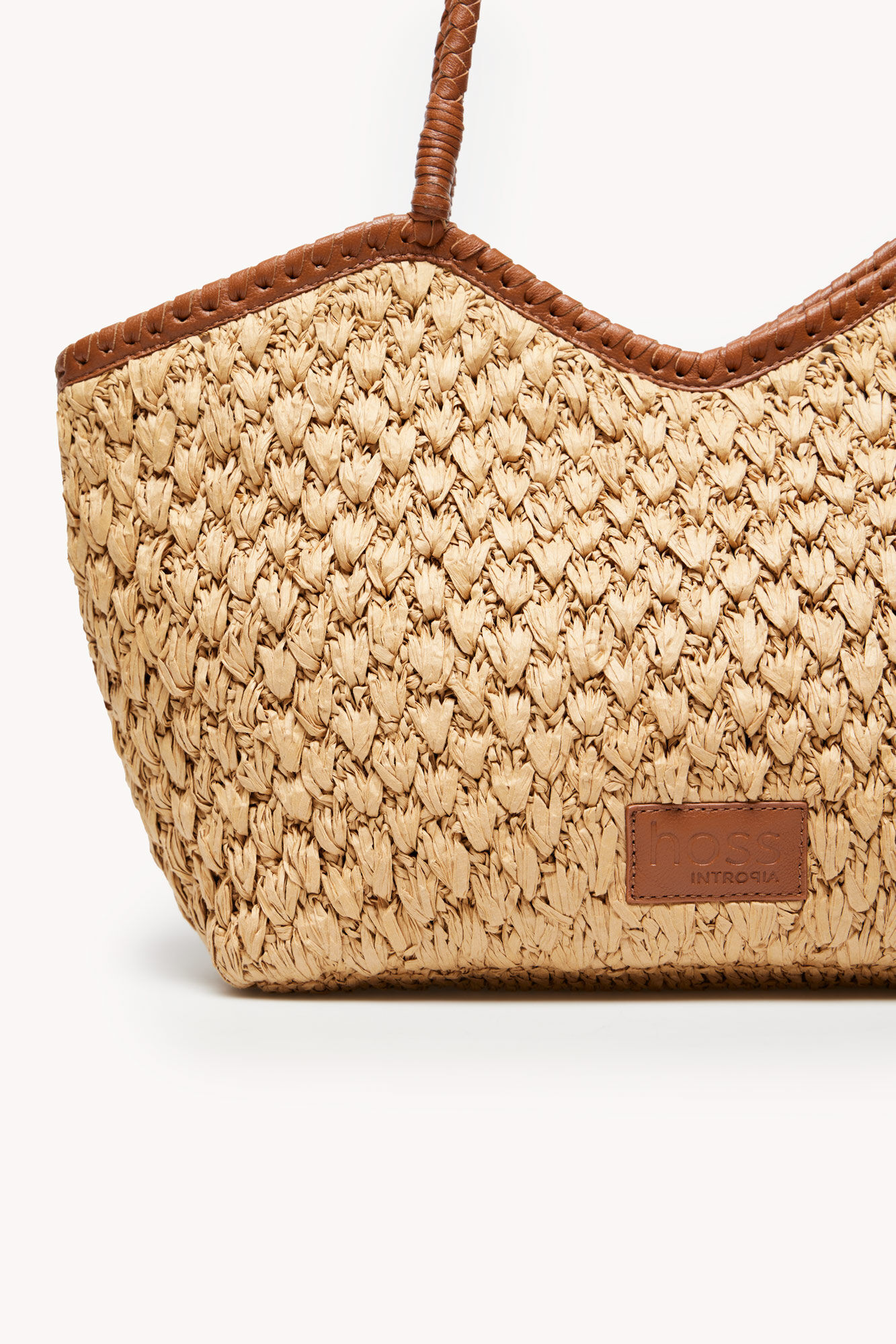 Bolso rafia y cuero outlet