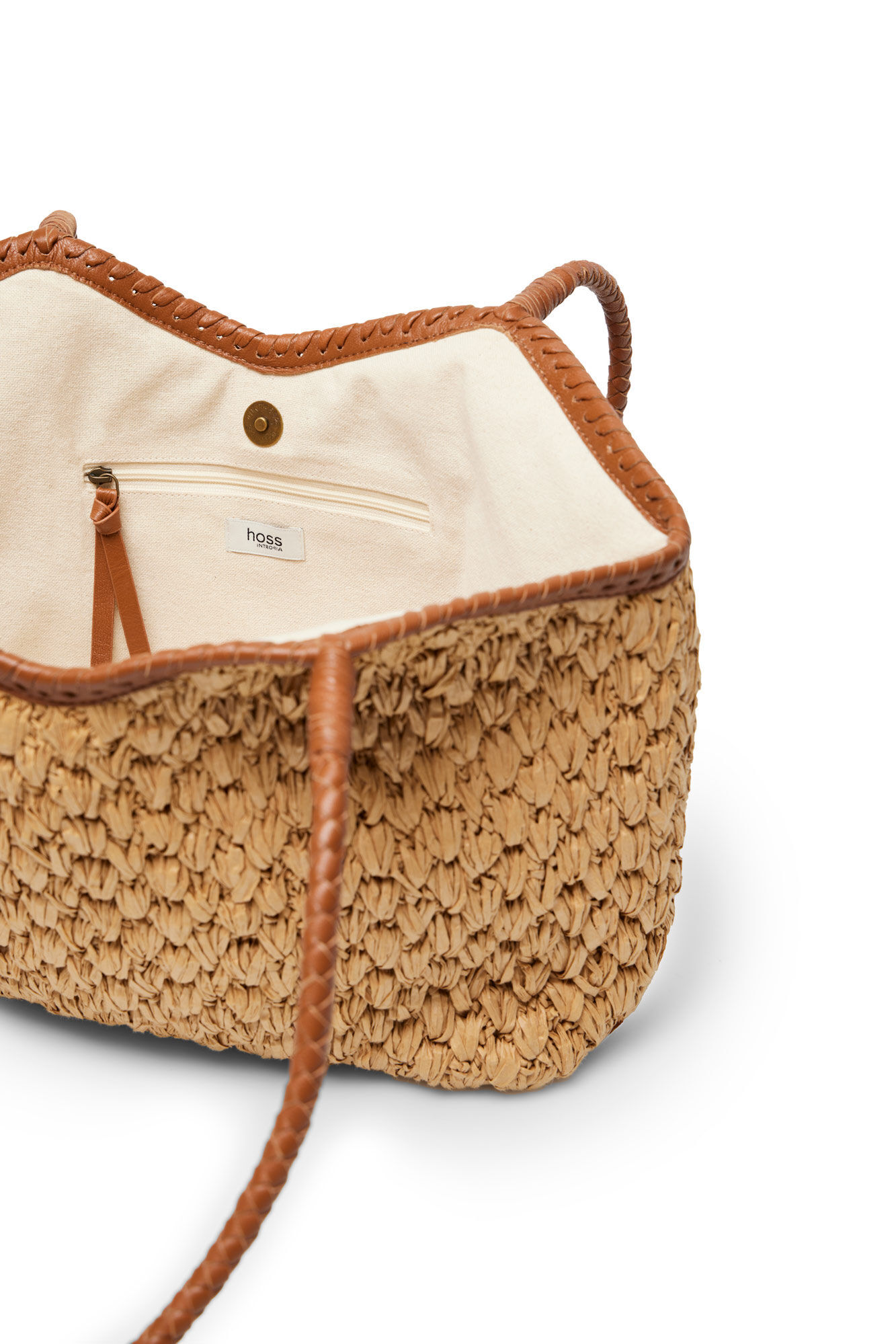 Bolso rafia y piel hotsell