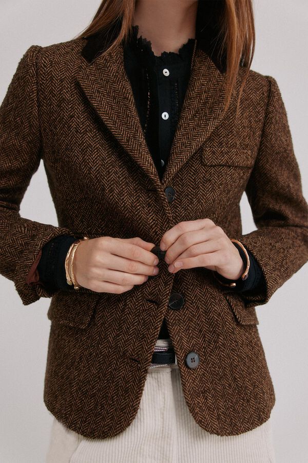 Hoss Intropia Elsa. Blazer espiga Castanho
