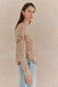Hoss Intropia Sandra. Sweater malha rendilhada Ecru