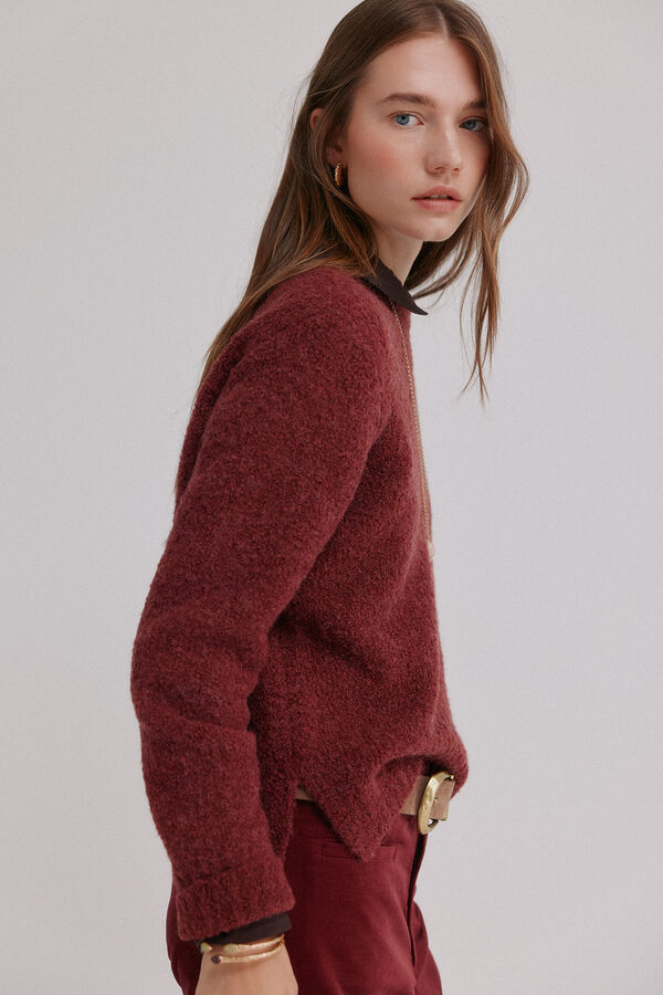 Hoss Intropia Irati. Jersey de bouclé Granate