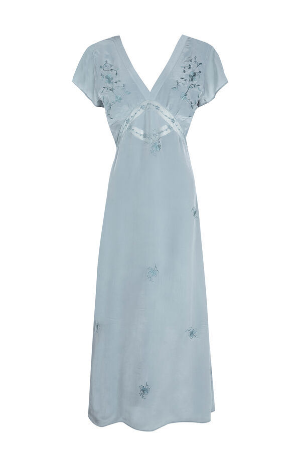 Hoss Intropia Ainhoa. Vestido bordado Azul