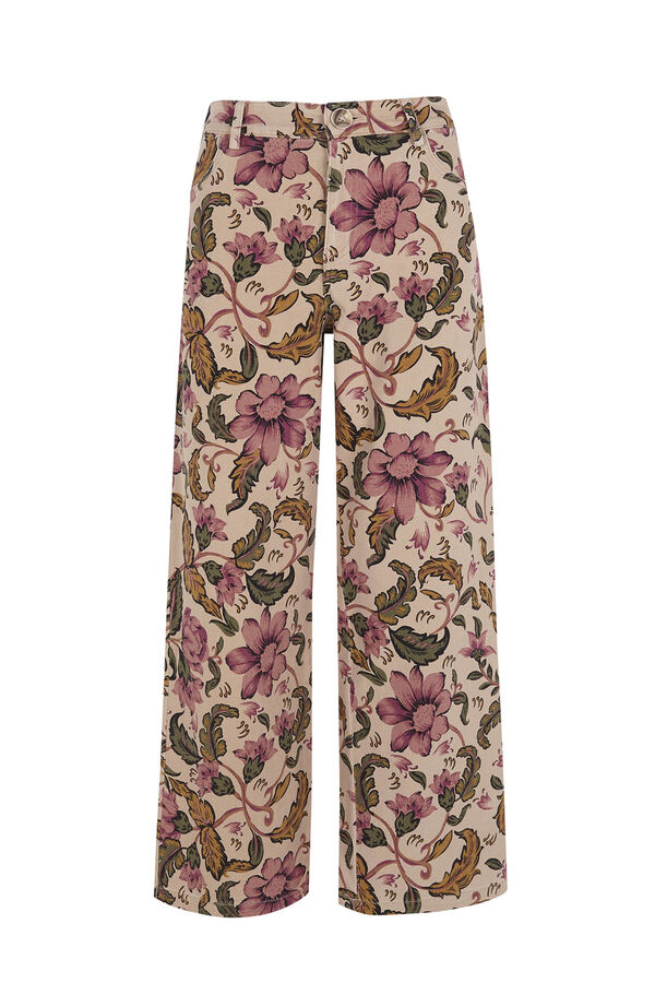 Hoss Intropia Priscila. Pantalones estampados Marfil
