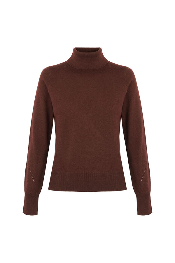 Hoss Intropia Ilse. Jersey cuello vuelto Marron oscuro