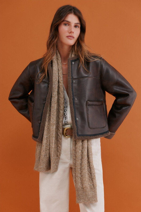 Hoss Intropia Delia. Chaqueta doble faz Marron oscuro