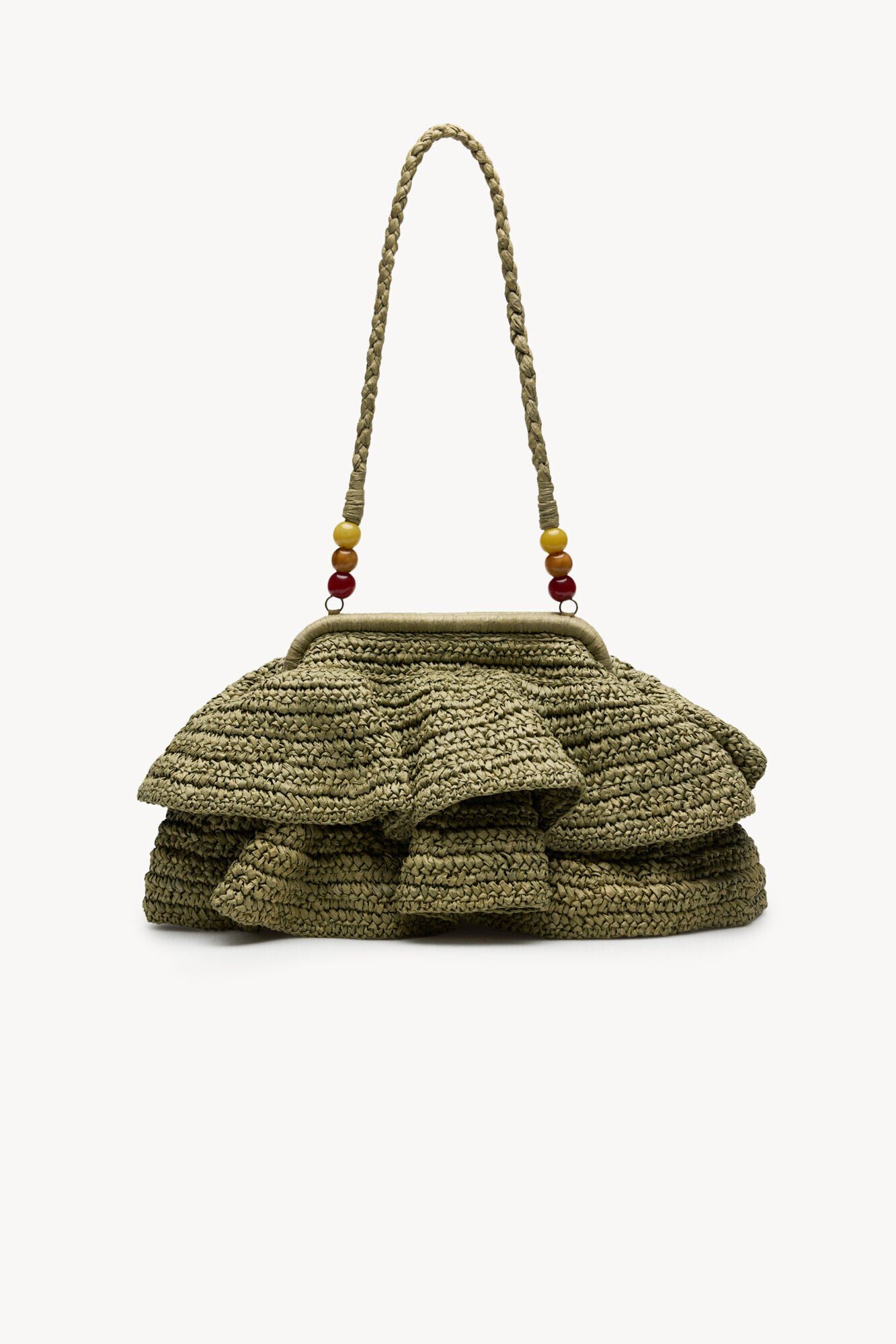 Hoss Intropia Nagore. Bolso de fibras naturales con volantes