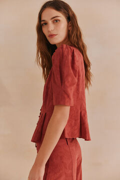 Hoss Intropia Armanda. Top jacquard Coral