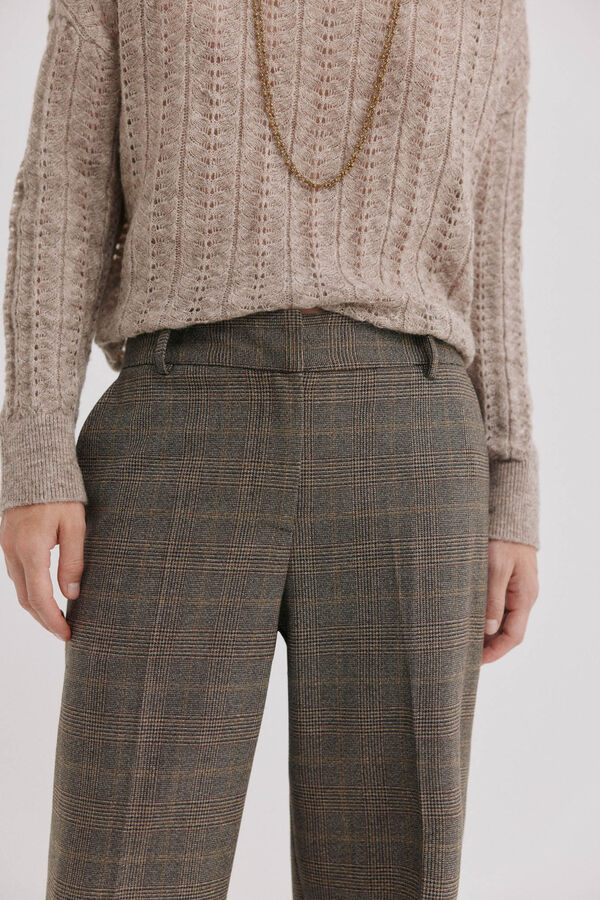 Hoss Intropia Pruna.Cal&ccedil;a aos quadrados Verde