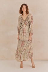 Hoss Intropia Ariana. Vestido bordado Beige