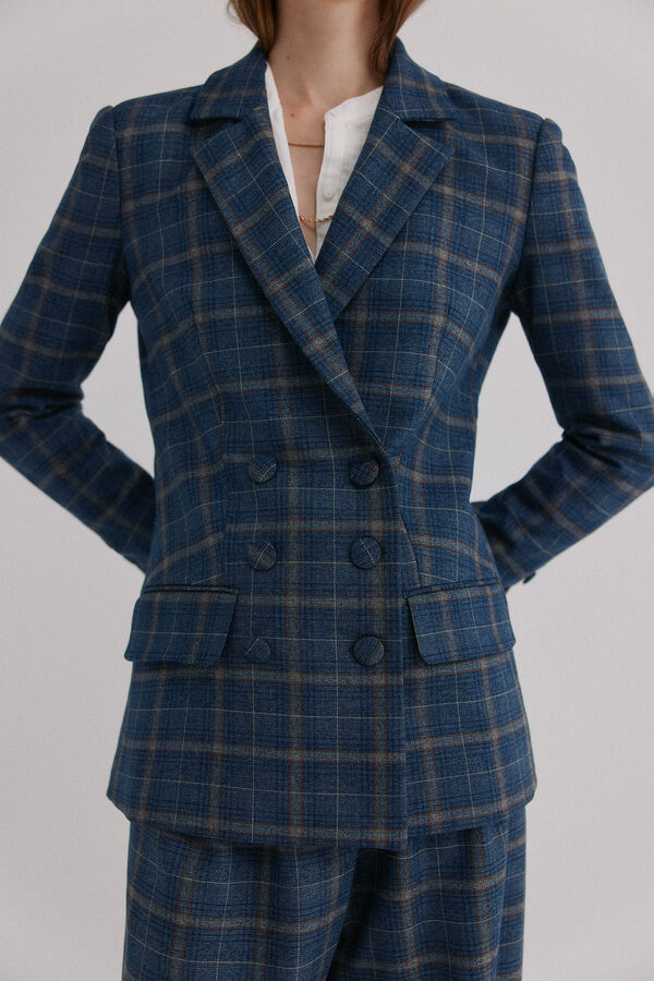 Hoss Intropia Elvira. Blazer xadrez Azul