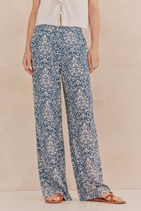 Hoss Intropia Pepa. Calças estampadas Azul