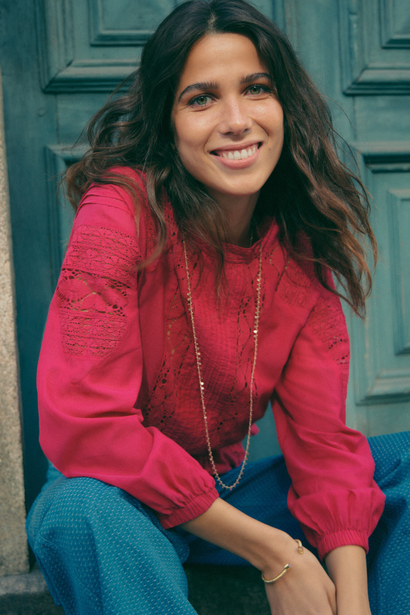 Blusa romantica sales mujer
