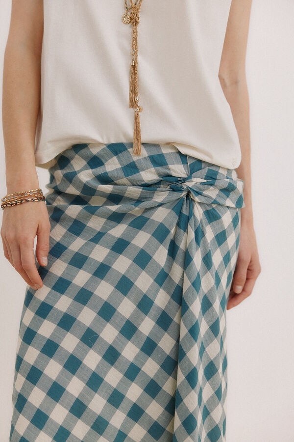 Hoss Intropia Rocio. Saia xadrez Azul