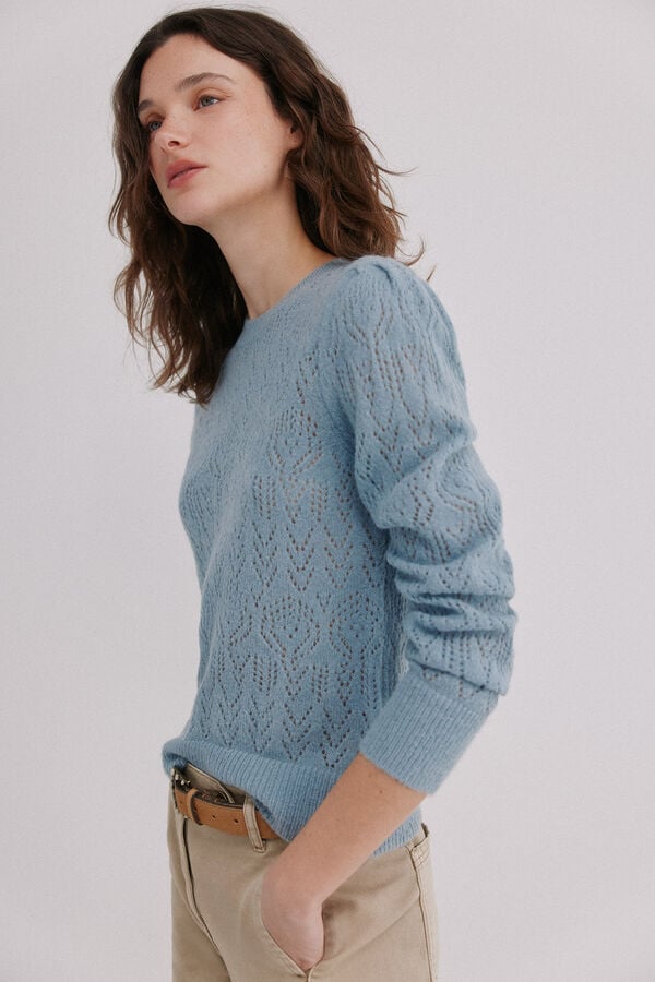 Hoss Intropia Ibbie. Jersey calado Azul