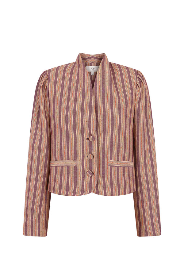 Hoss Intropia Edena. Chaqueta a rayas Marfil