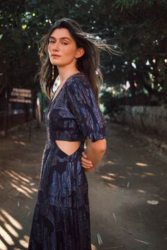 Hoss Intropia Alba. Vestido recortado. Azul