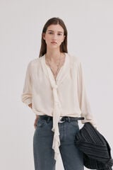 Hoss Intropia Casie. Blusa fluida Ecru