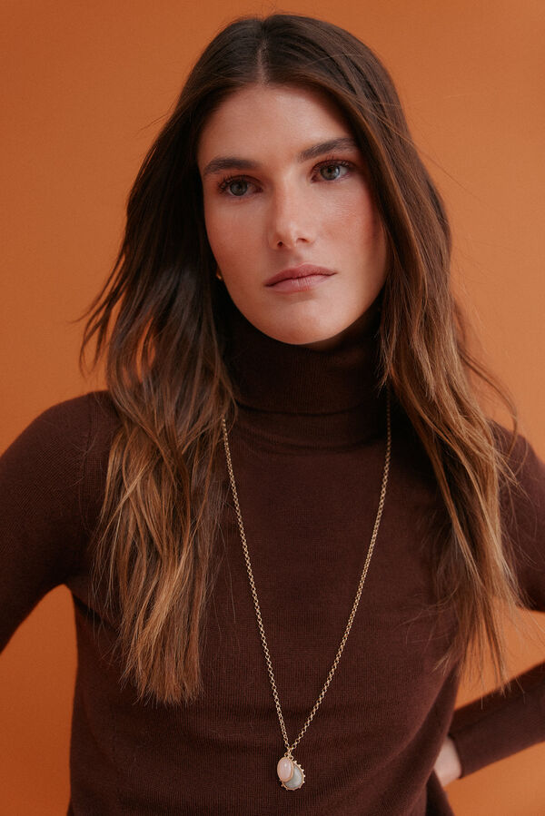 Hoss Intropia Ilse. Jersey cuello vuelto Marron oscuro