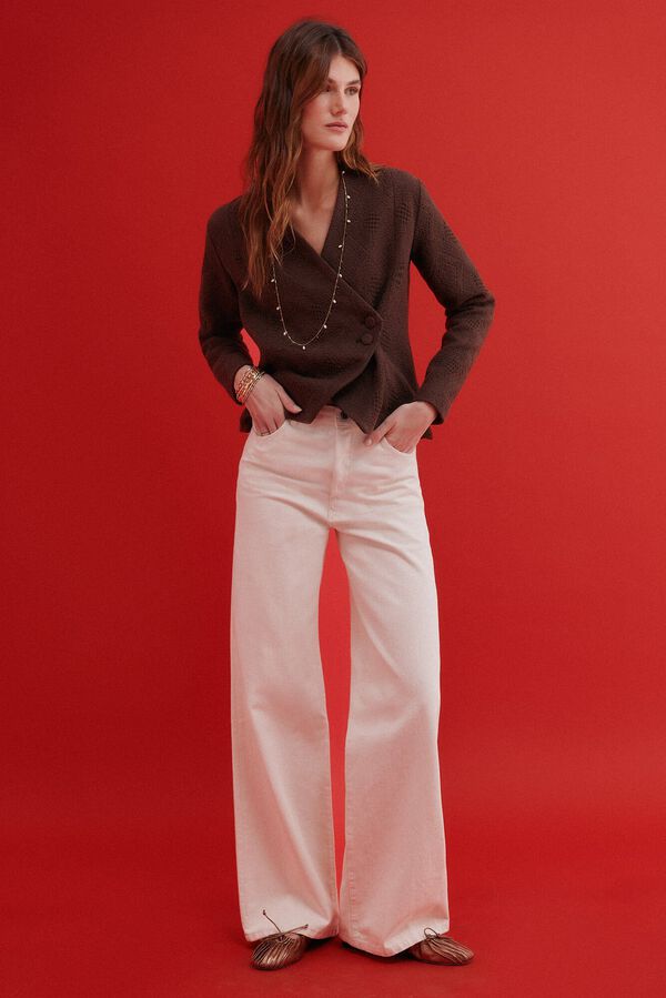 Hoss Intropia Edna. casaco de jacquard Castanho