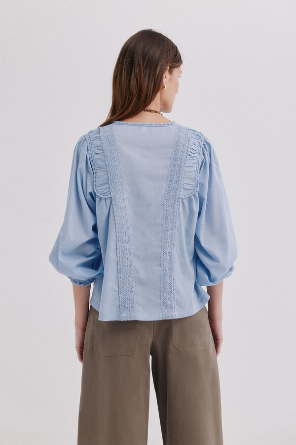Hoss Intropia Caelia. Blusa flu&iacute;da Azul