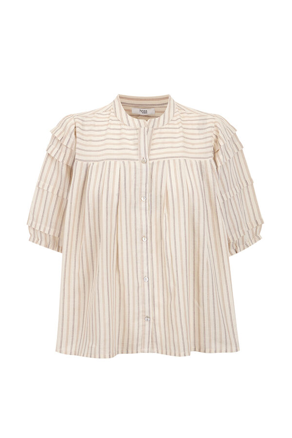 Hoss Intropia Georgina. Blusa rayas Marfil
