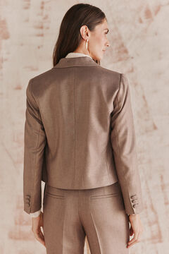 Hoss Intropia Esperanza. Blazer curto com lurex Amarelo