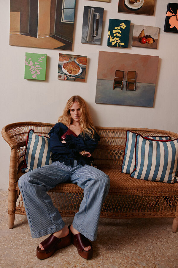Hoss Intropia Prisca. Jeans de botões Azul