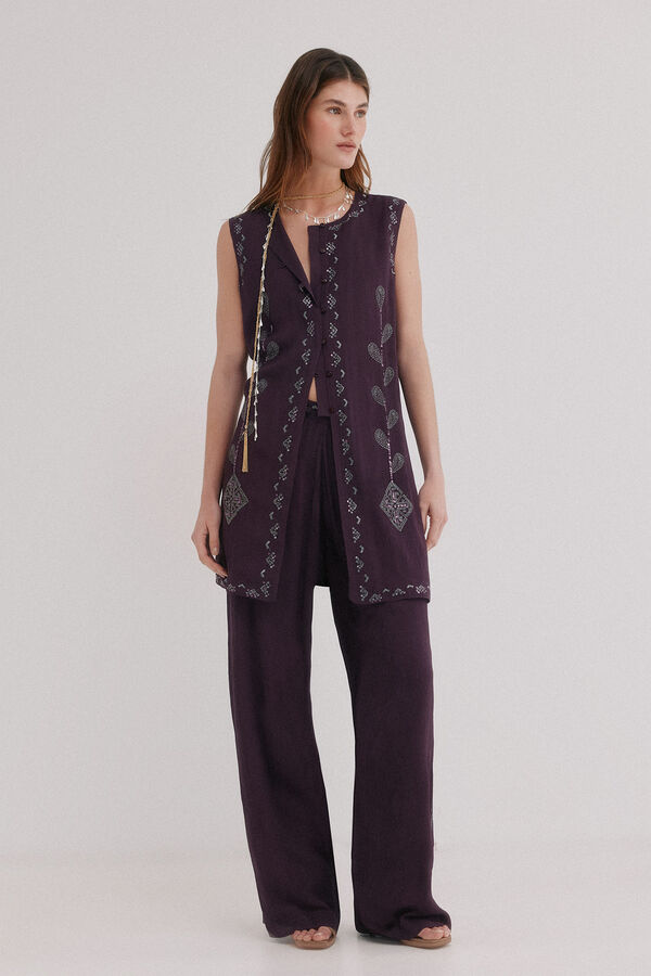 Hoss Intropia Cira. Blusa bordada Morado