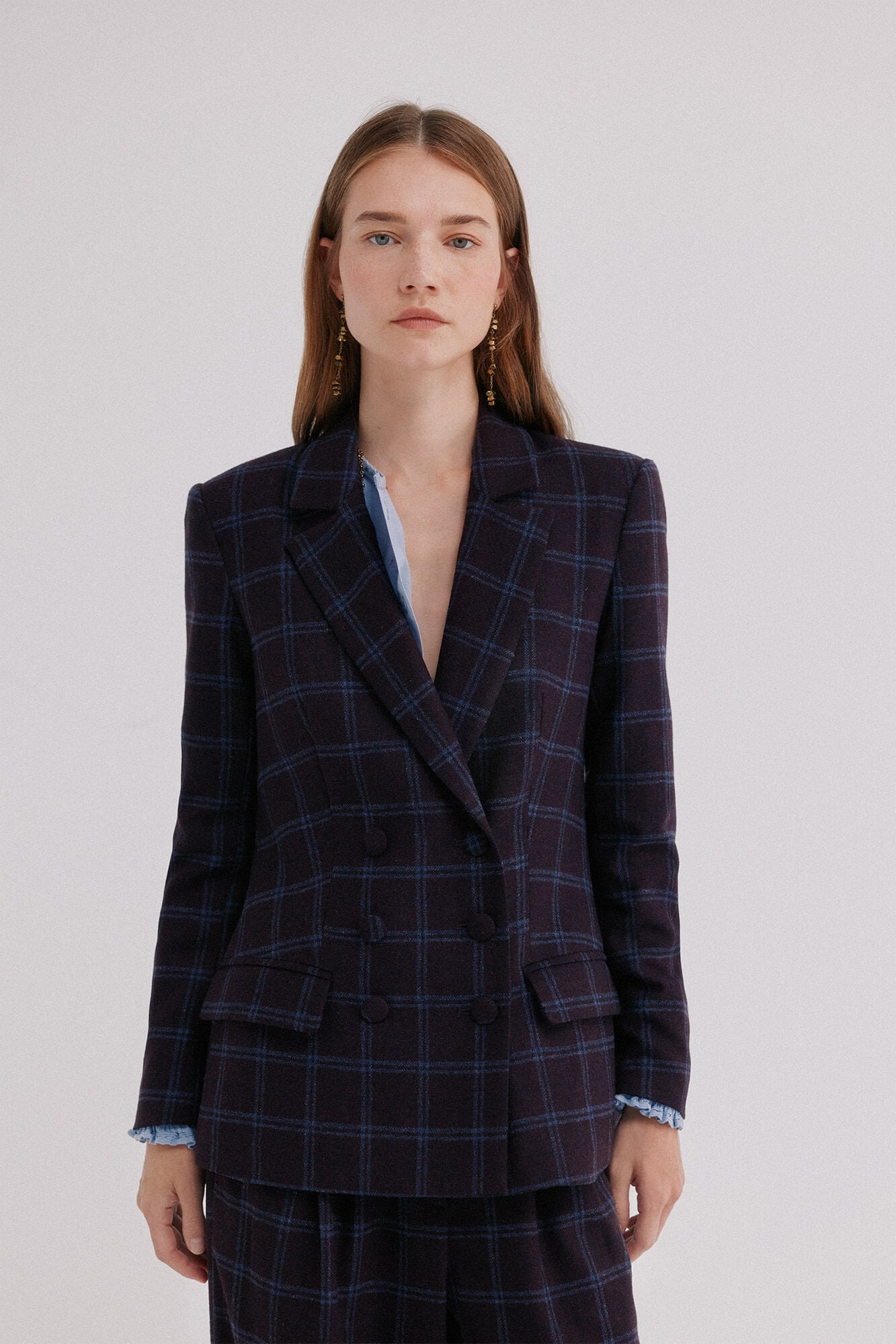 Hoss Intropia Emerald. Blazer cuadros