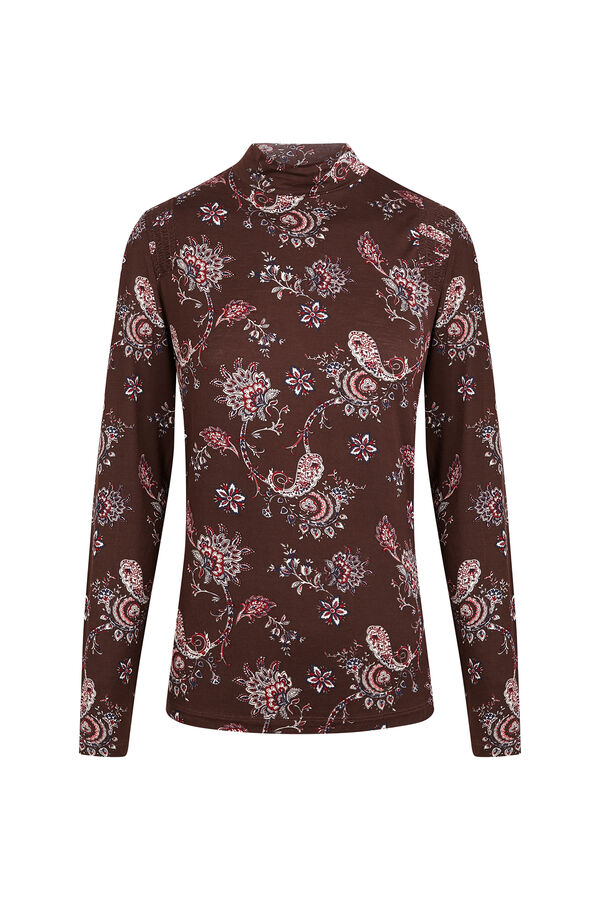 Hoss Intropia Mar. Camiseta estampada Estampado Marron