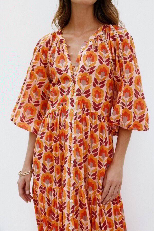 Hoss Intropia Alicia. Vestido midi Naranja