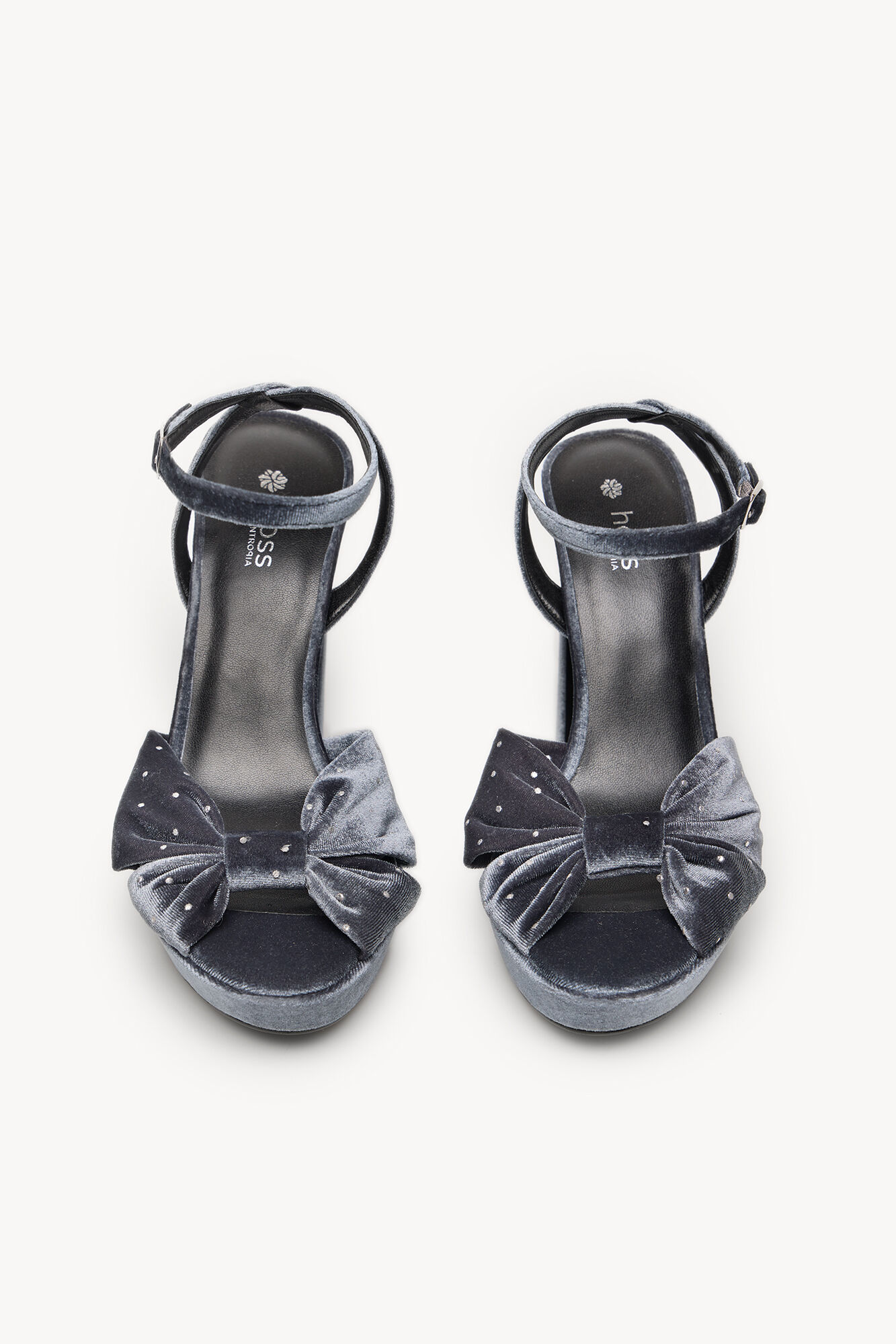 Hoss Intropia Maia. Sandalia tac&oacute;n terciopelo