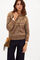 Hoss Intropia Tina. Jersey con grecas Marron oscuro