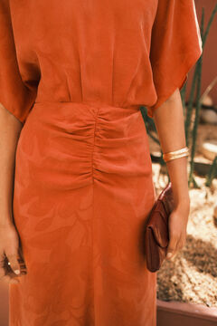 Hoss Intropia Alexa. Vestido jacquard ocasional Laranja