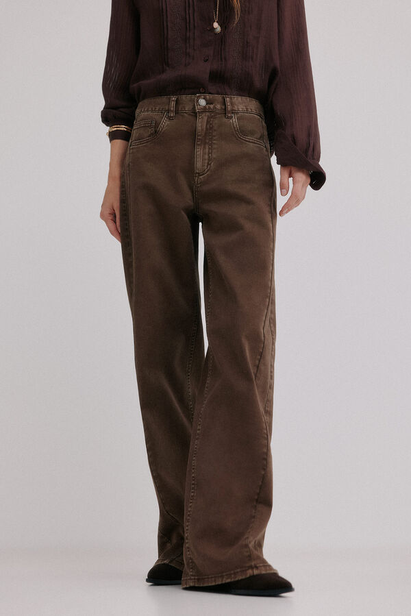 Hoss Intropia Payton. Calça de veludo cotelê Ecru