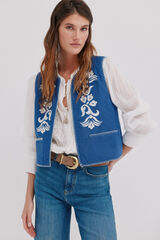 Hoss Intropia Emma. Chaleco boho Azul marino
