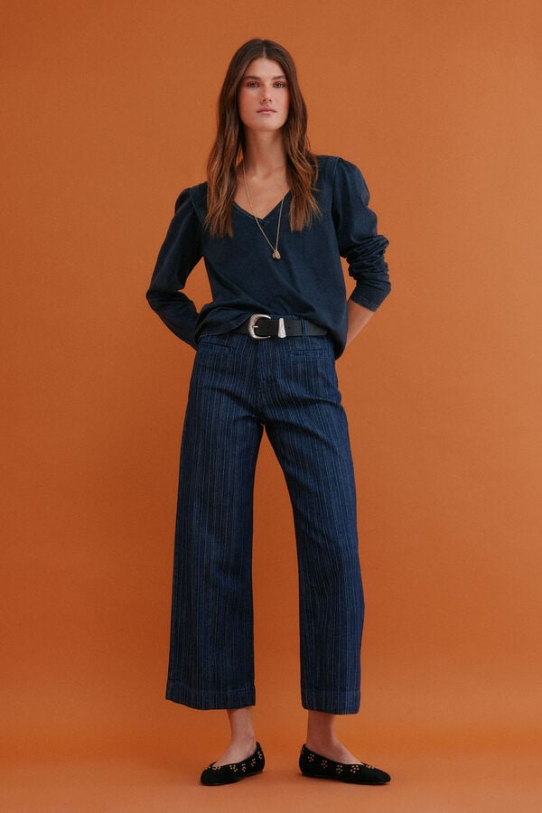 Hoss Intropia Maialen. T-shirt com efeito lavado Preto