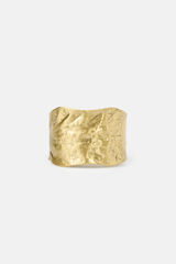 Hoss Intropia Lourdes. Pulseira larga banhada a ouro Dourado