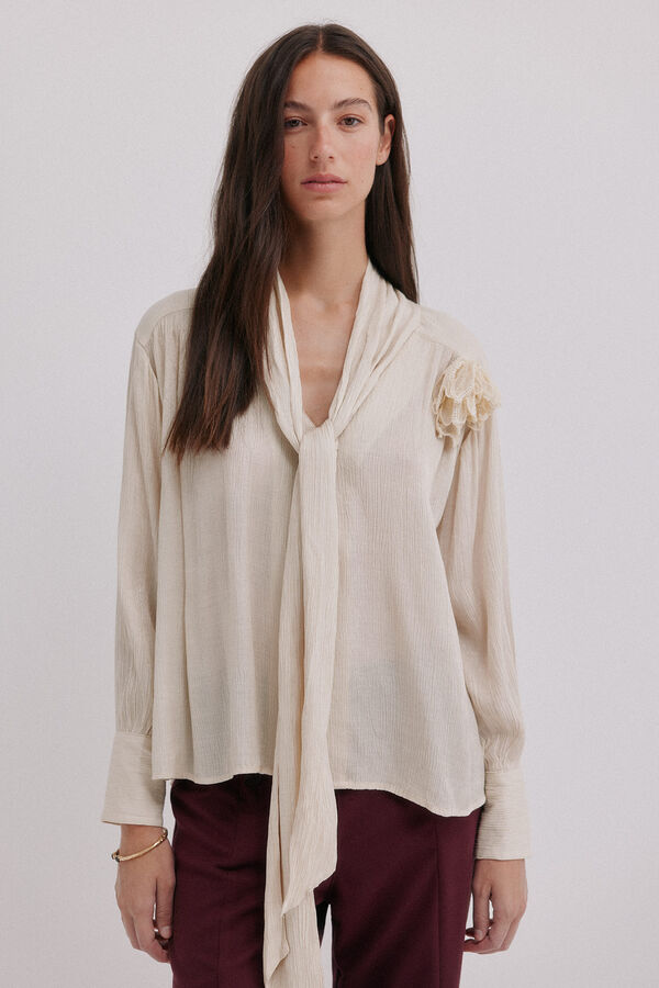 Hoss Intropia Gretel. Blusa com laçada Cinzento