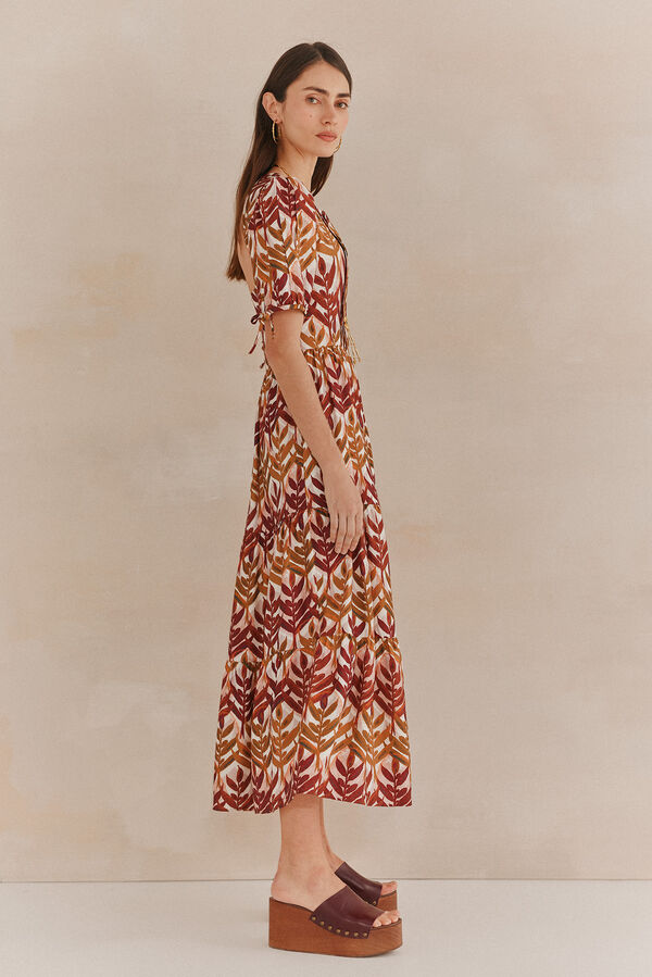 Hoss Intropia Artemisa. Vestido étnico Estampado Marron