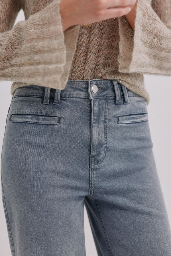 Hoss Intropia Berta. Vaqueros wide leg Gris