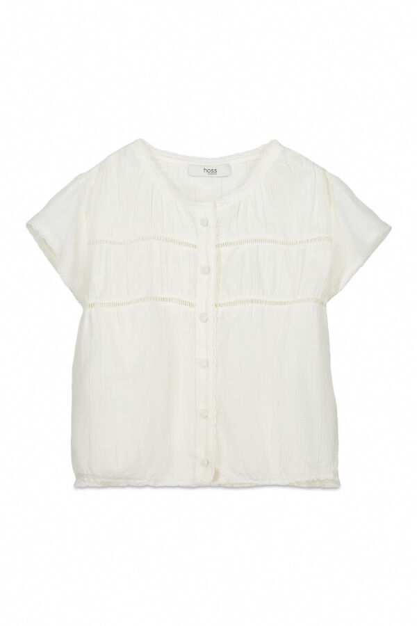 Hoss Intropia Cira. Blusa de lino Marfil