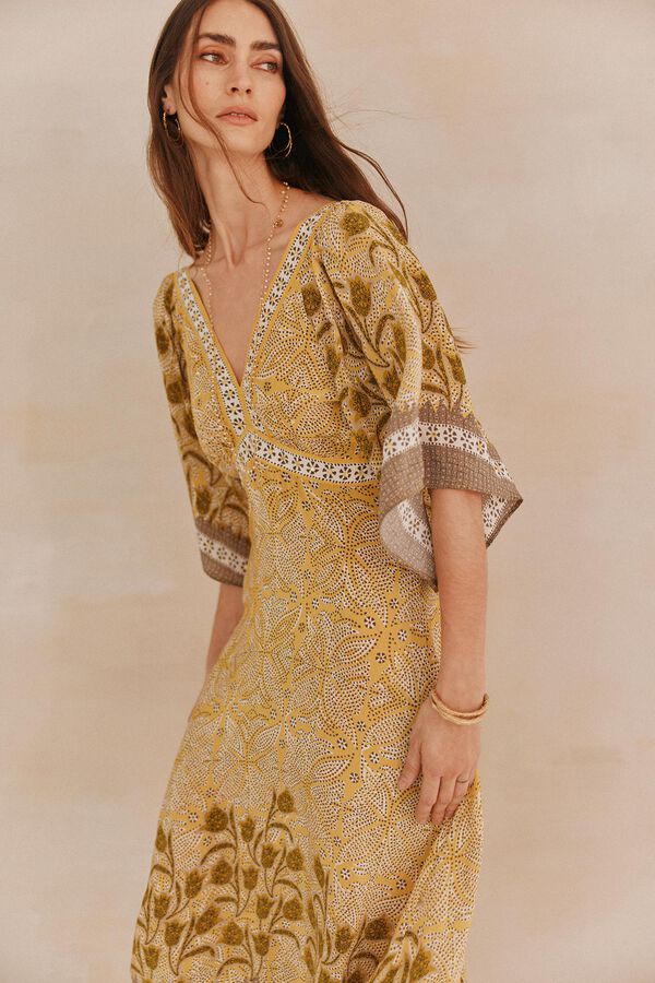 Hoss Intropia Leonora. Vestido estampado Amarillo