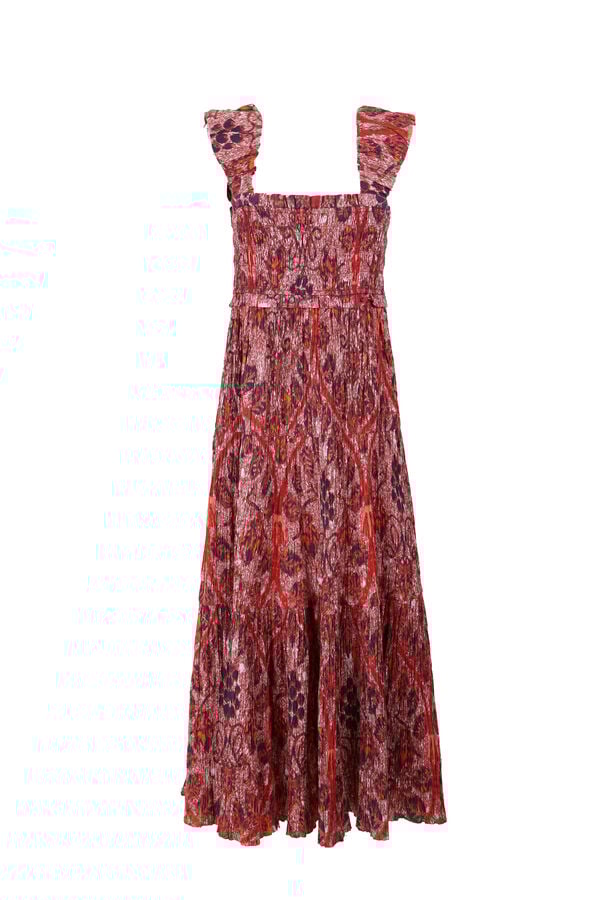 Hoss Intropia Alma. Vestido étnico Estampado rojo